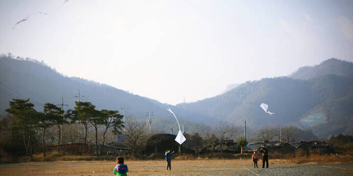 겨울방학 추억의 연날리기~