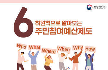 행정안전부 6하원칙으로 알아보는 주민참여예산제도 Who What Where When Why How