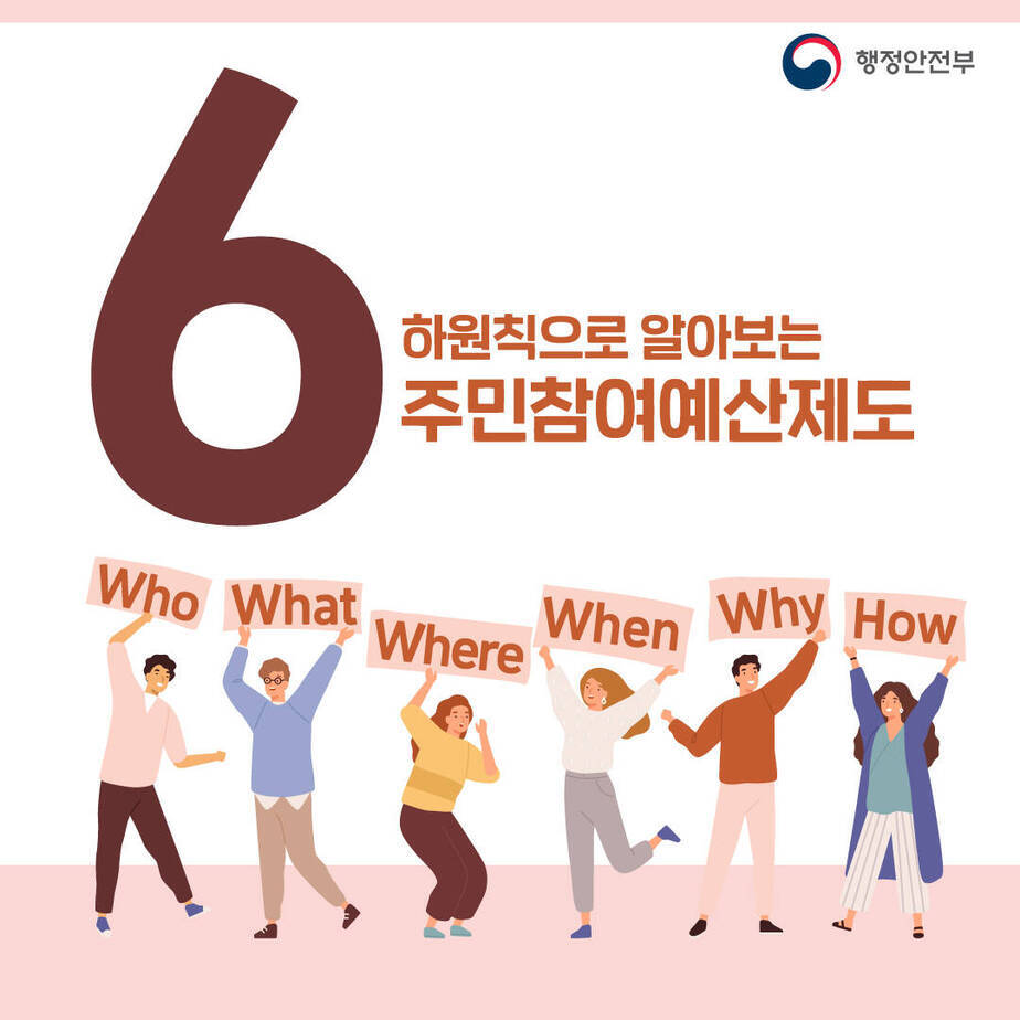 육하원칙으로 알아보는 주민참여예산제도 (who,what,where,when,why,how)